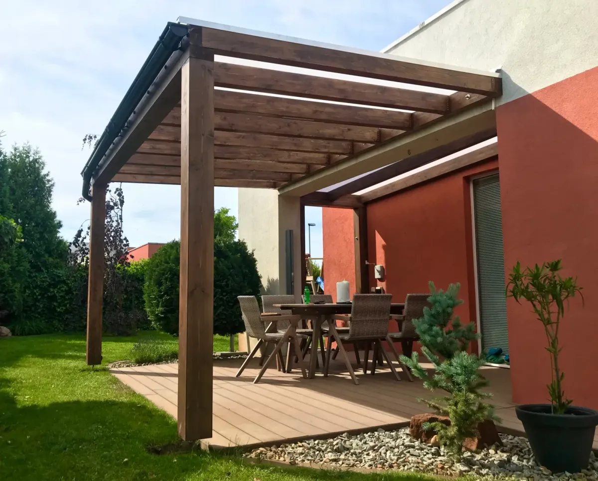 Dřevěné pergoly – realizace Flowgarden